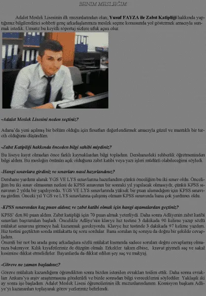 Çobanoğlu Ticaret Mesleki ve Teknik Anadolu Lisesi - okul dergisi 2015