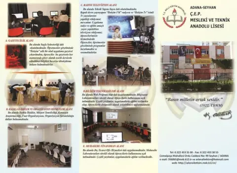 Seyhan ÇEP Ticaret Mesleki ve Teknik Anadolu Lisesi - Broşür