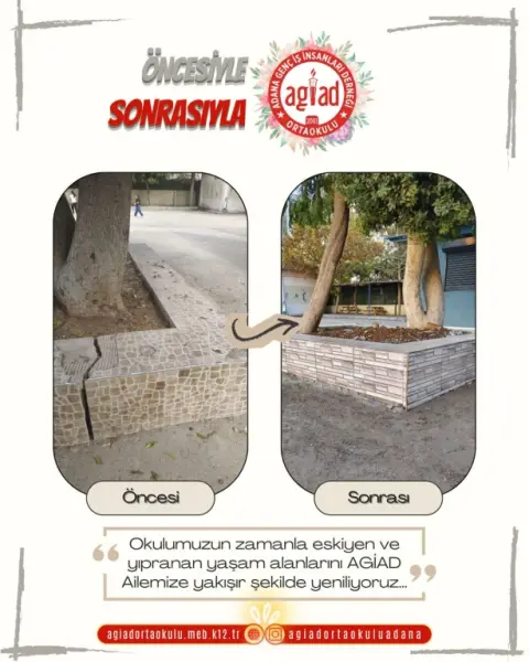 Adana Genç İş İnsanları Derneği Ortaokulu - Okul Yenileme Çalışmalarımız