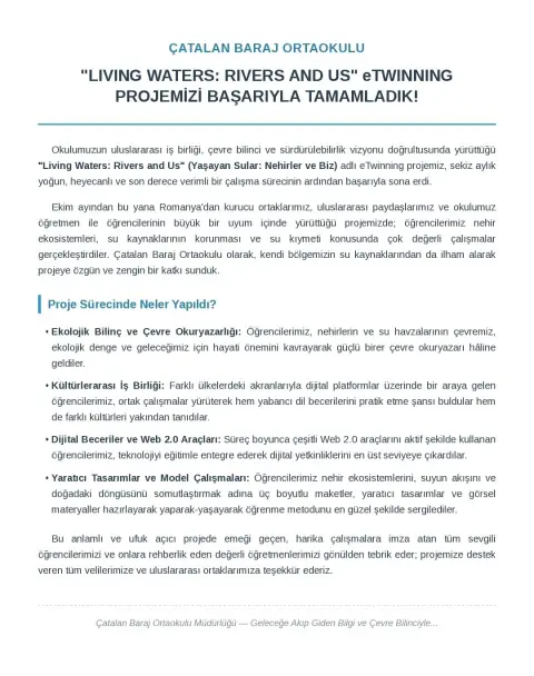 Çatalan Baraj Ortaokulu - Albüm