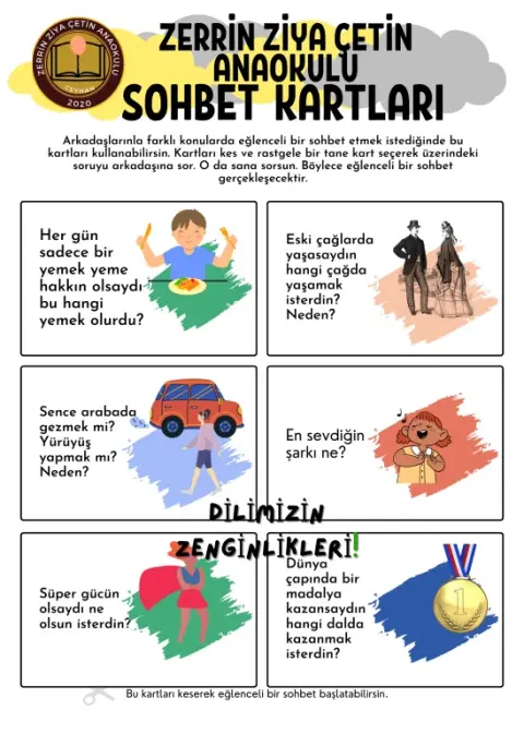 Zerrin Ziya Çetin Anaokulu - DİLİMİZİN ZENGİNLİKLERİ