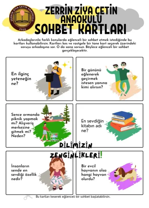 Zerrin Ziya Çetin Anaokulu - DİLİMİZİN ZENGİNLİKLERİ