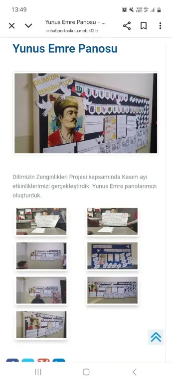Akşemsettin Ortaokulu - Dilimizin Zenginlikleri Panosu