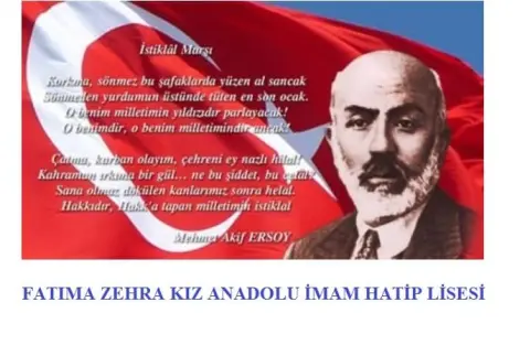 Fatıma Zehra Kız Anadolu İmam Hatip Lisesi - 12 Mart İstiklal Marşı Kabulü