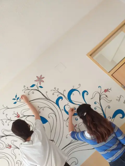 Gülbahçesi Kız Anadolu Lisesi - boyama etkinliği