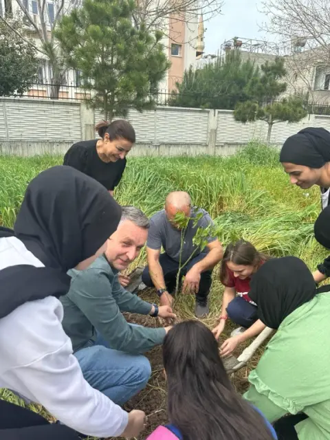 Gülbahçesi Kız Anadolu Lisesi - agaç ekimi