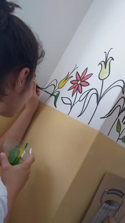 Gülbahçesi Kız Anadolu Lisesi - boyama etkinliği