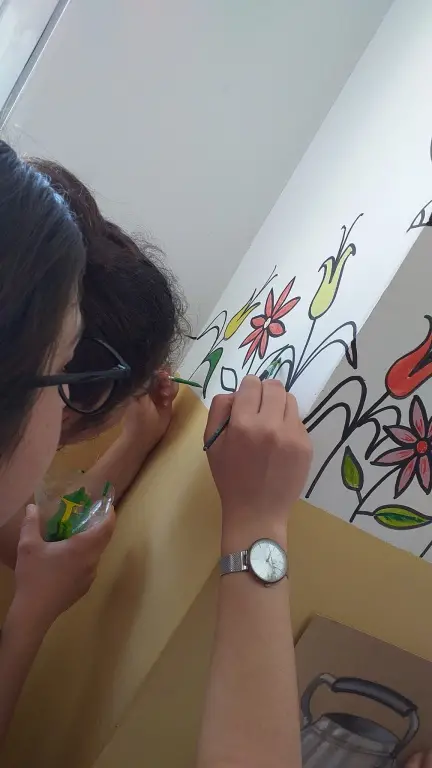 Gülbahçesi Kız Anadolu Lisesi - boyama etkinliği