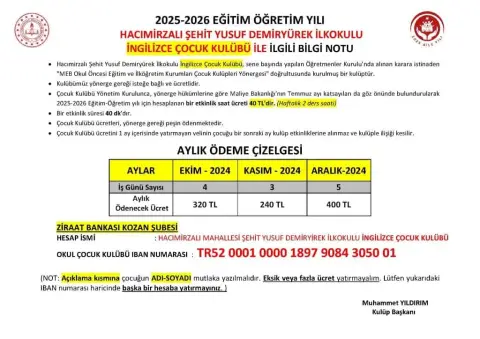 Hacımirzalı Şehit Yusuf Demiryürek İlkokulu - Albüm