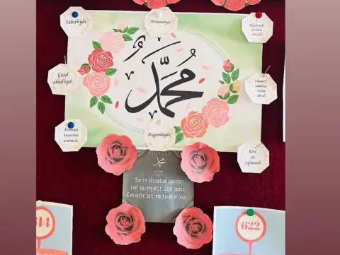 Camili Şehit Niyazi Karakoca Ortaokulu - Mevlid-i Nebi Haftası Pano Çalışmamız