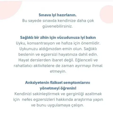 Kılıçlı Ahmet Akyürek Ortaokulu - sına kaygısıyla nasıl baş ederim?