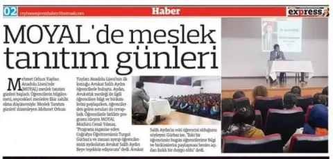 Mehmet Orhun Yaylacı Anadolu Lisesi - BASINDAN KARELER