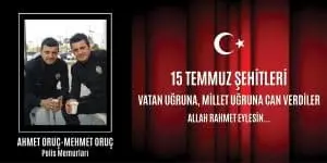 Şehit Ahmet-Mehmet Oruç Spor Lisesi - ŞEHİDİMİZ