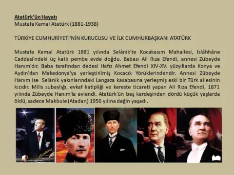 Şehit Nihat Şener Ortaokulu - ATATÜRKÜN HAYATI
