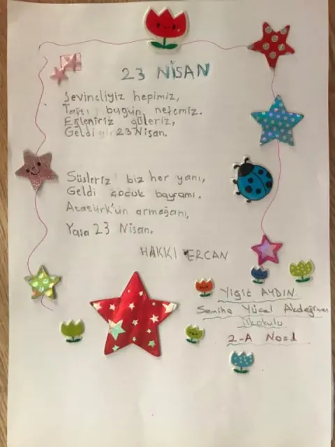 Semiha Yücel Akdeğirmen İlkokulu - 23 nisan 2020