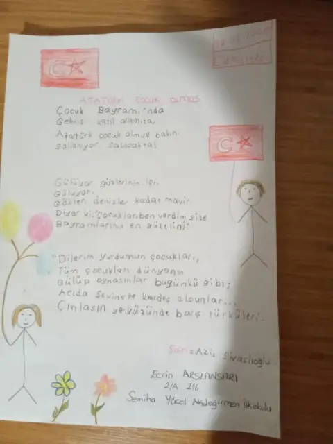 Semiha Yücel Akdeğirmen İlkokulu - 23 nisan 2020