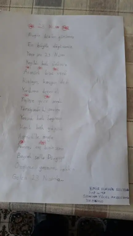 Semiha Yücel Akdeğirmen İlkokulu - 23 nisan 2020