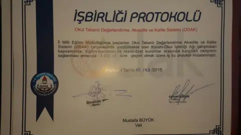 Tuzla Ortaokulu - İşbirliği Protokolü